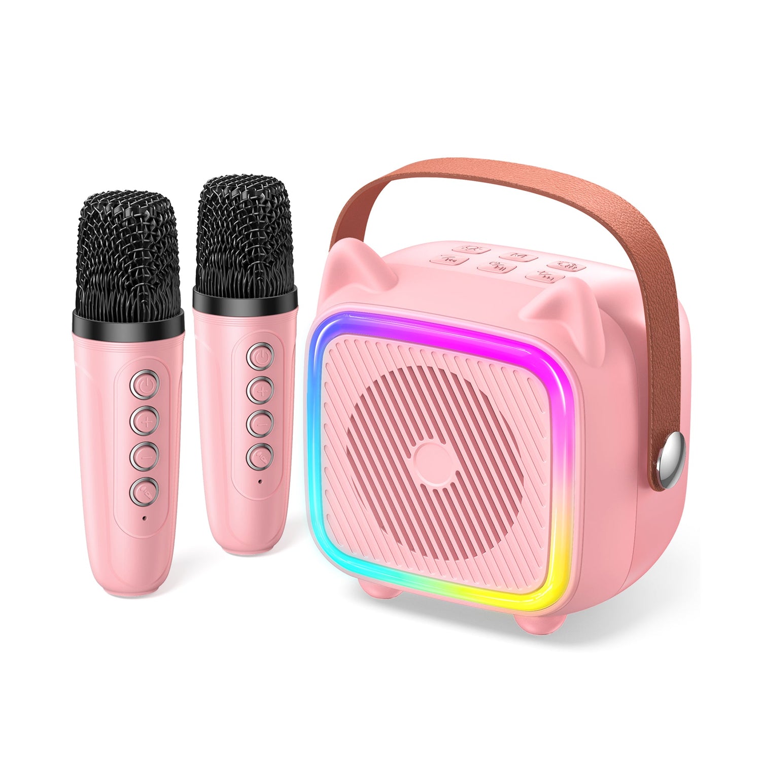 Mini Karaoke Machine (Pink 2 Mics)