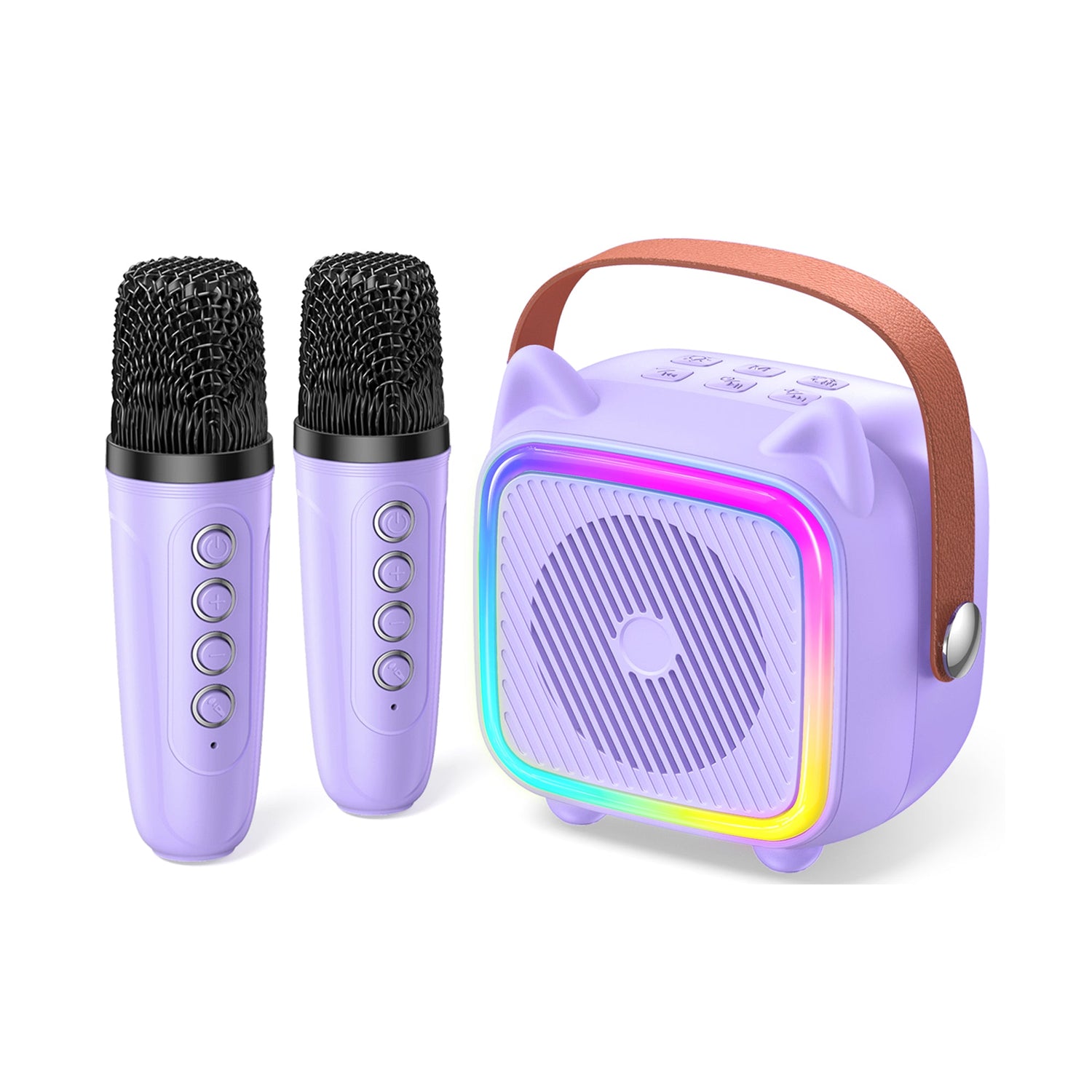 Mini Karaoke Machine (Purple 2 Mics)